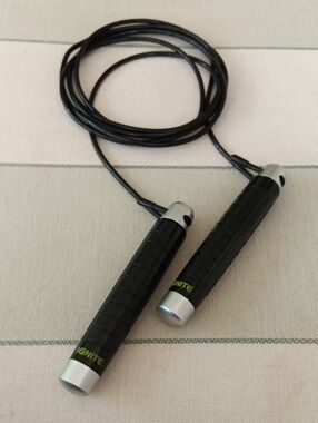 Ignite Black Fitness Jump Rope – Skipping Rope with Ergonomic Handles